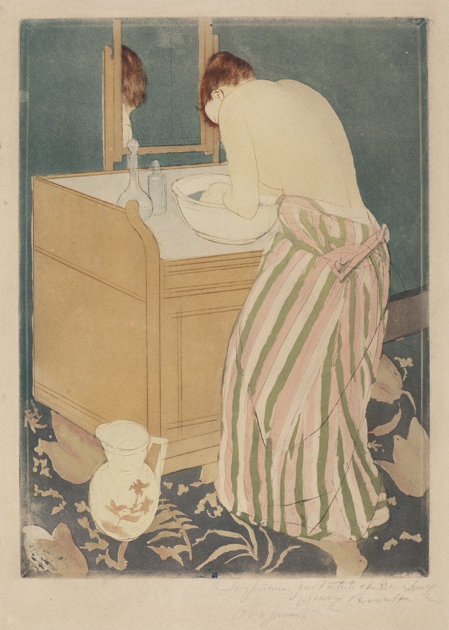 Mulher tomando banho de Mary Cassatt