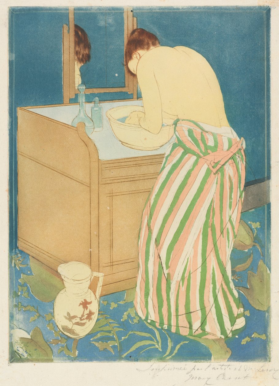 Mulher a tomar banho de Mary Cassatt