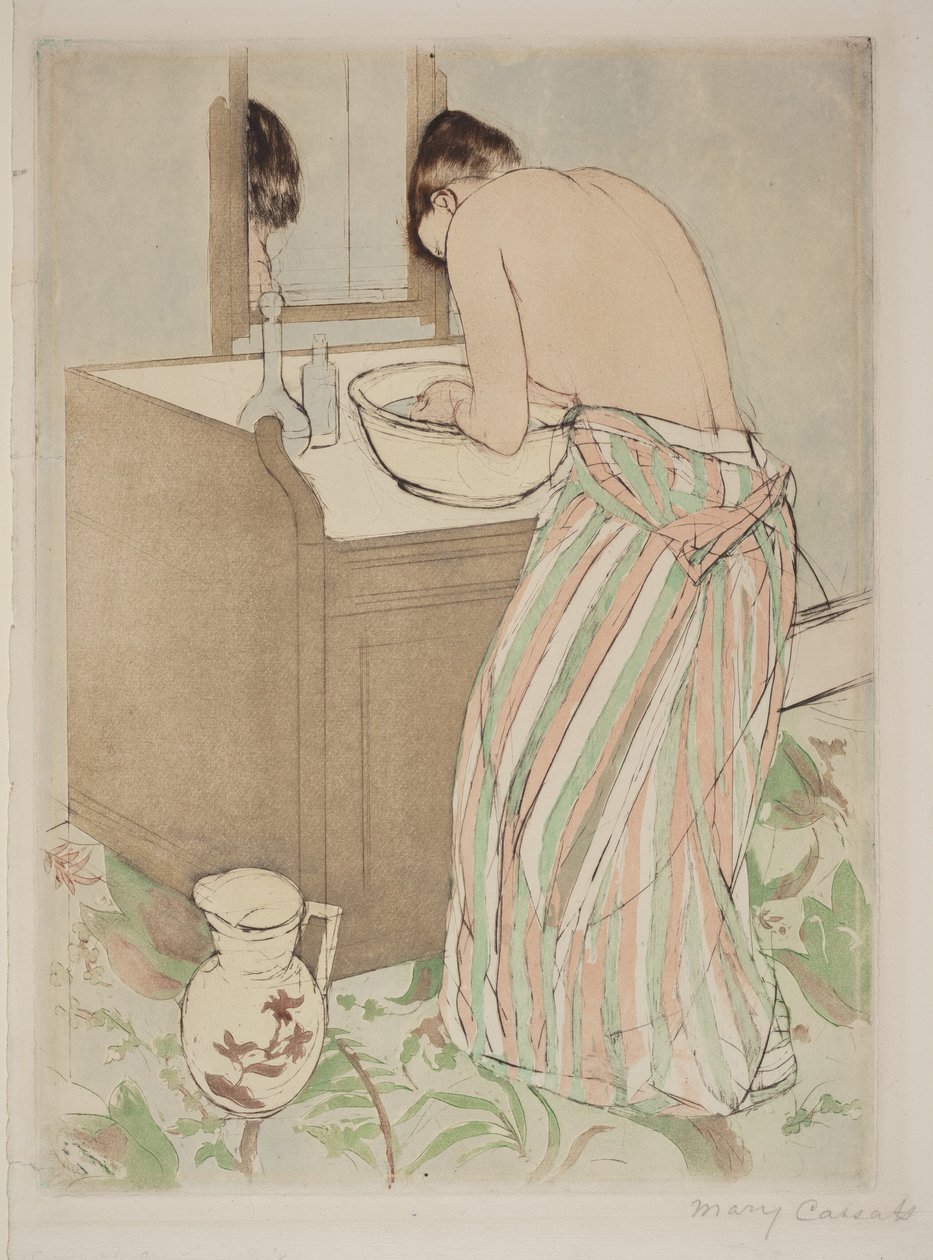 Mulher a tomar banho de Mary Cassatt