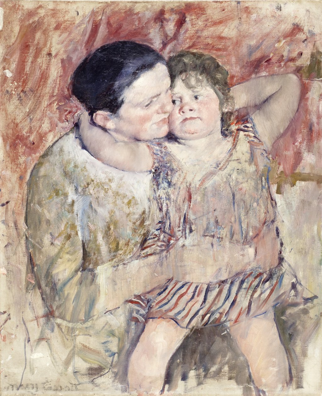 Mulher e criança (Mathilde segurando uma criança), c.1900 de Mary Cassatt