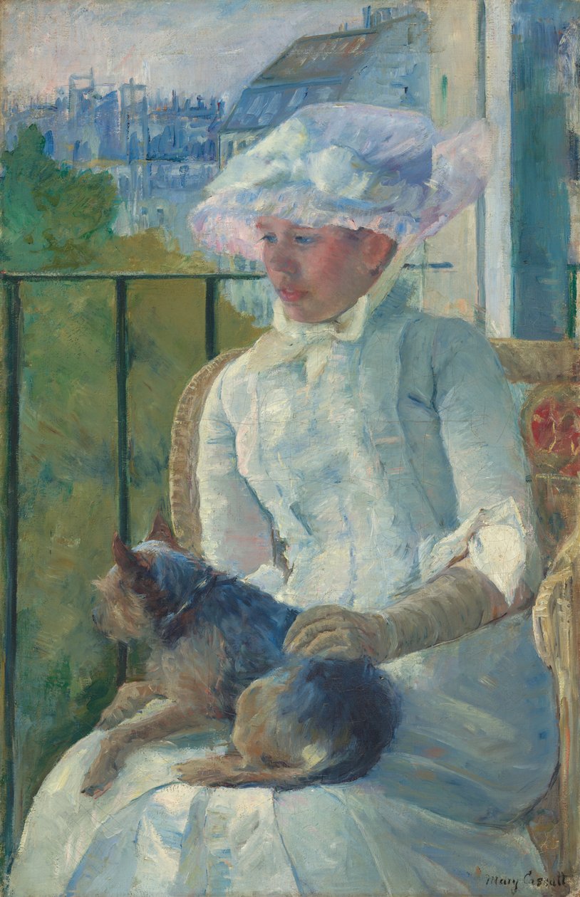 Moça em uma janela de Mary Cassatt