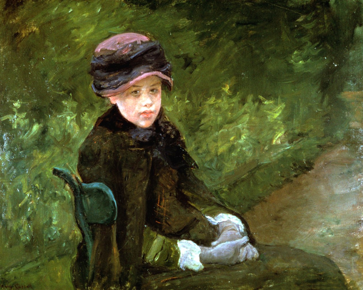 Jovem senhora no parque, c1880 de Mary Cassatt