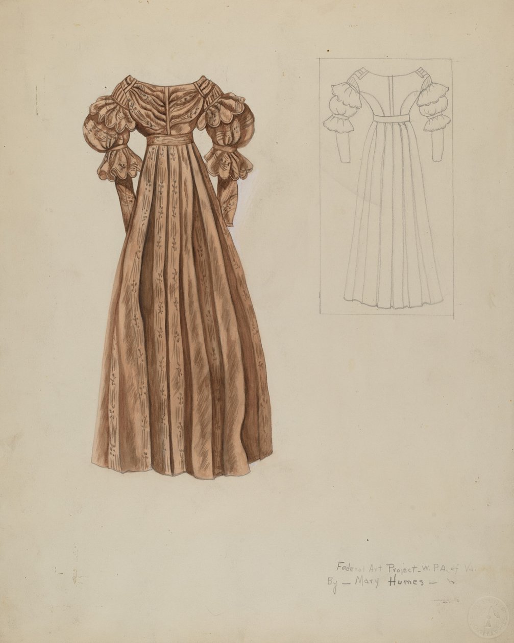 Vestido, c. 1937. de Mary E Humes