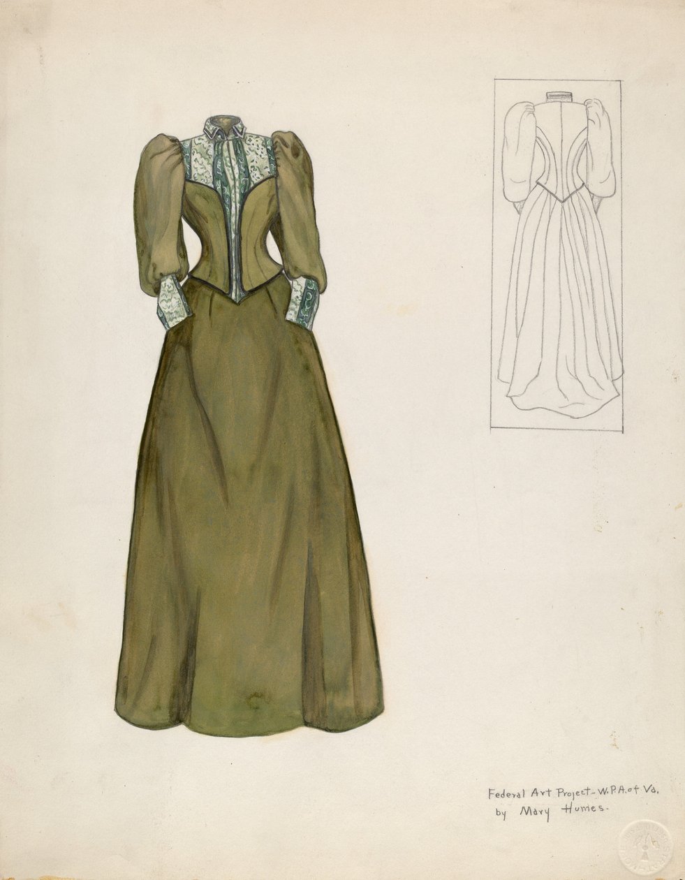 Vestido, c. 1937. de Mary E Humes