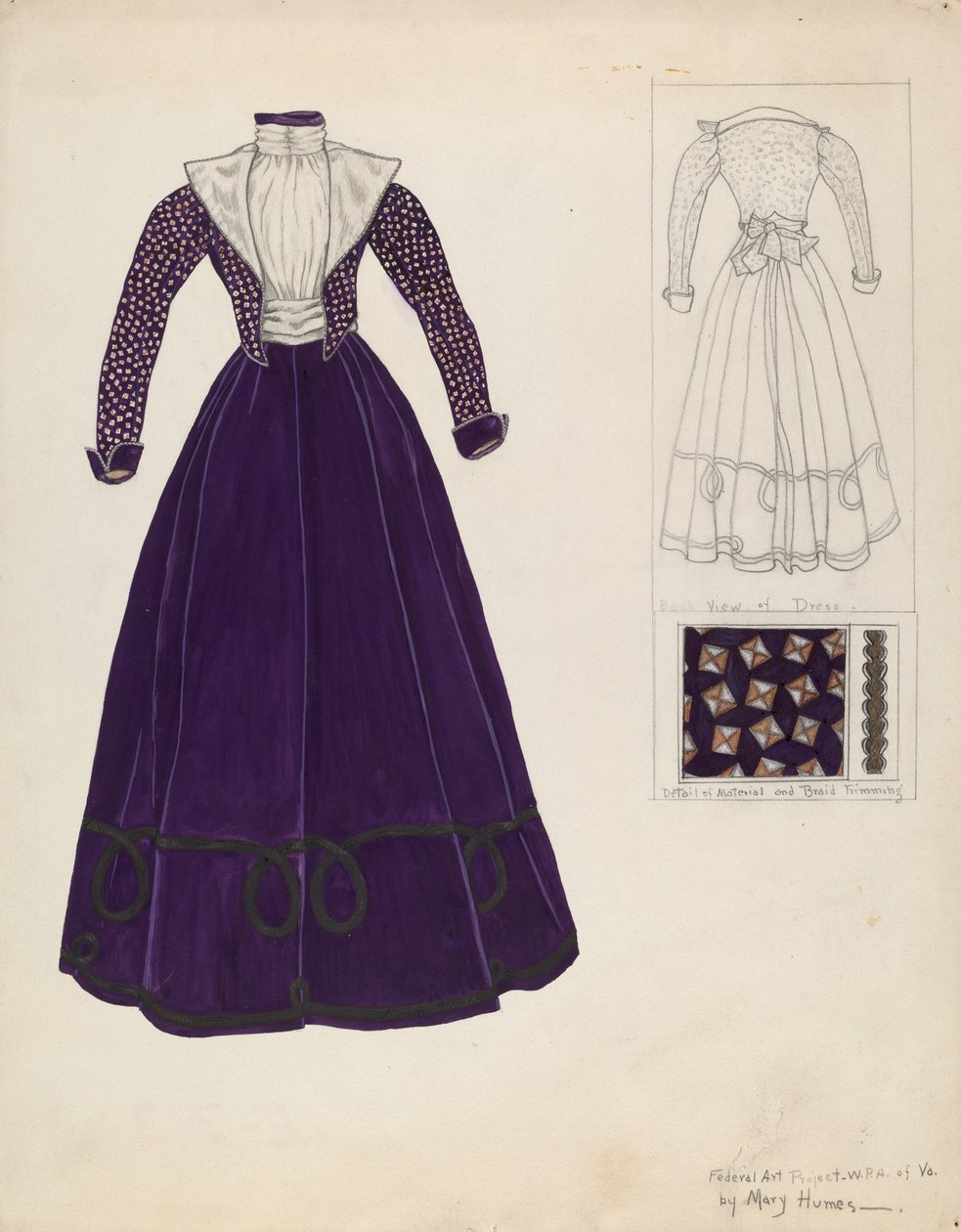 Vestido, c. 1938. de Mary E Humes