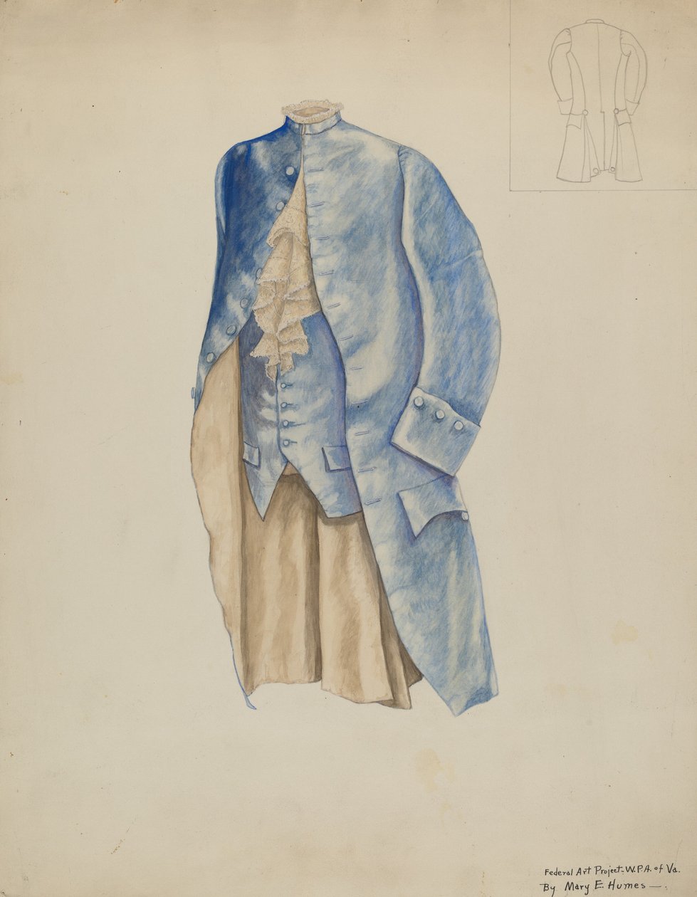 Casaco e Colete Masculino, c. 1937. de Mary E Humes