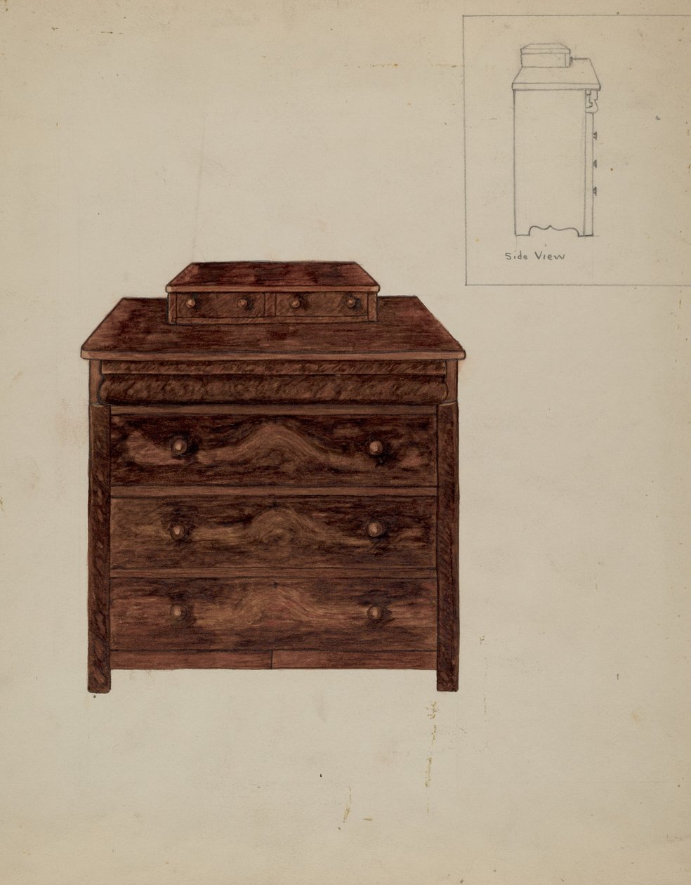 Old Dresser, c. 1936. de Mary E Humes