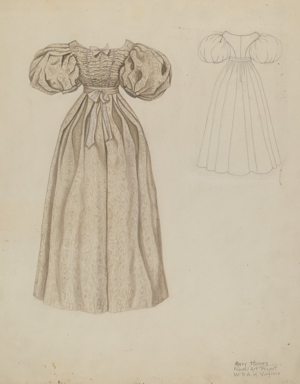 Vestido de noiva, c. 1937. de Mary E Humes