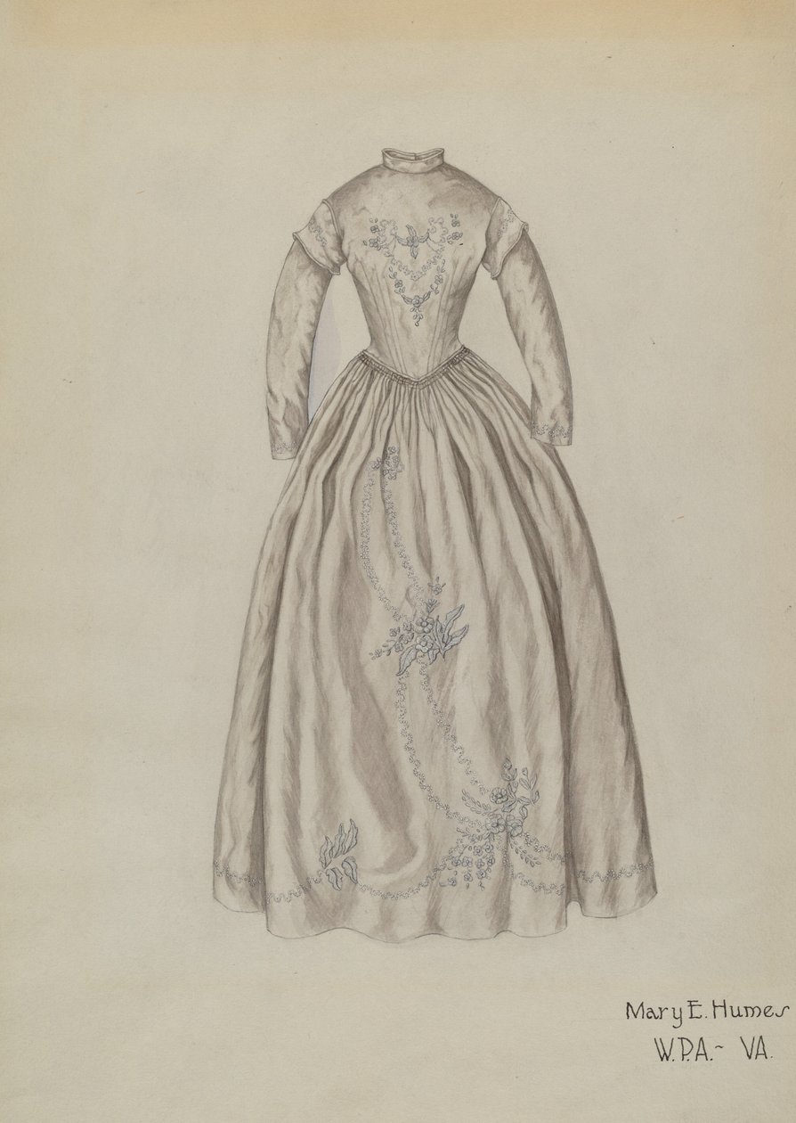 Vestido de noiva, c. 1939. de Mary E Humes