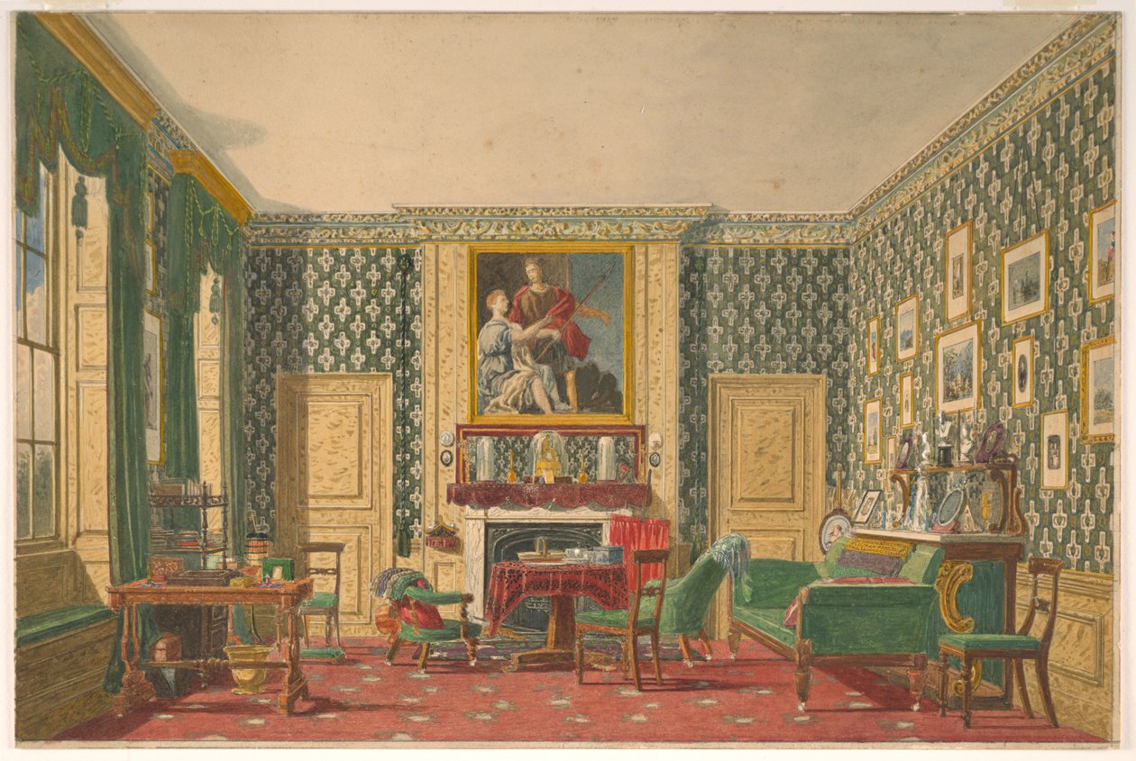 Desenho, Um Interior, 1837-40 de Mary Ellen Best