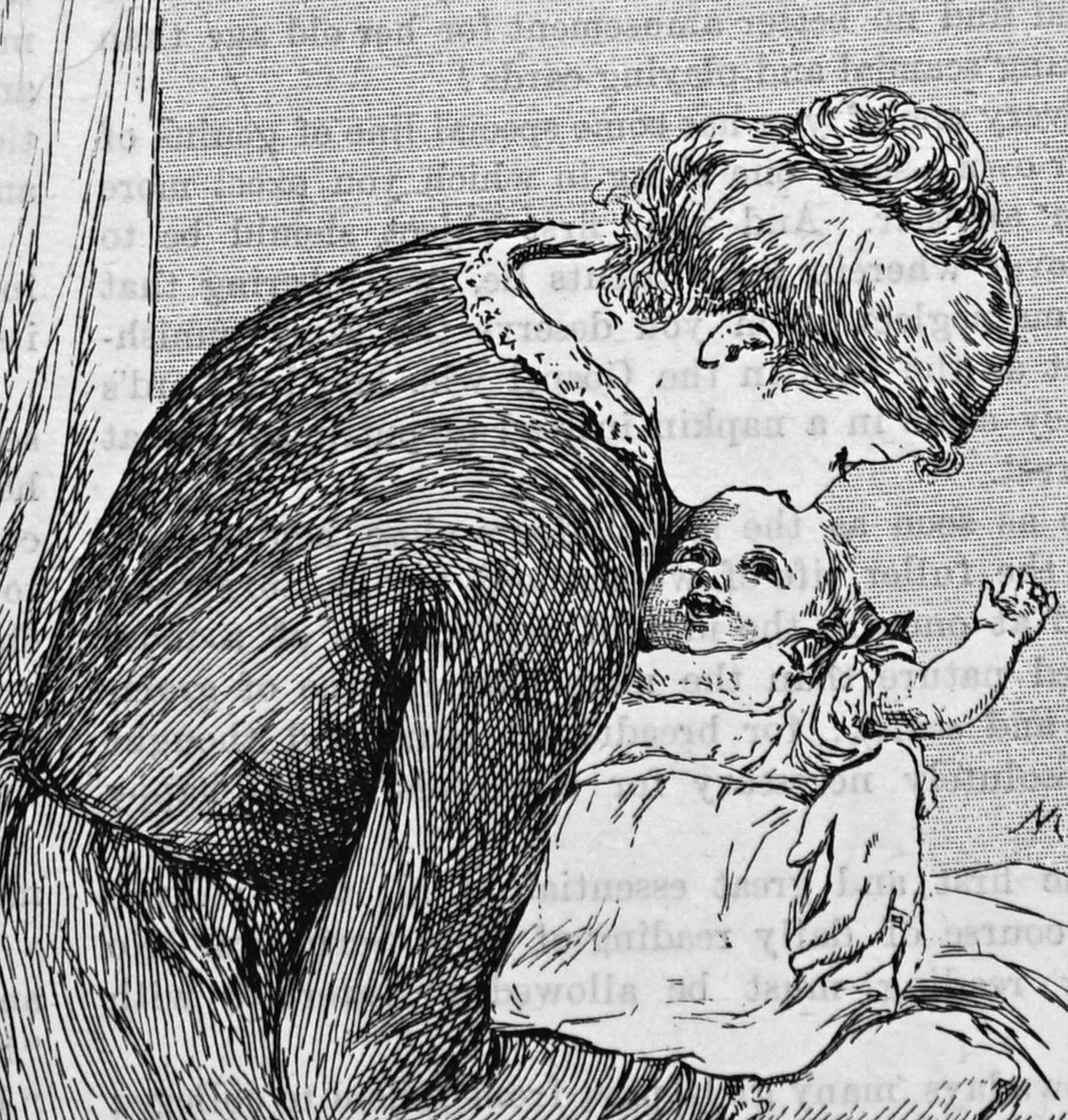 Uma mãe a acarinhar o filho de Mary Ellen Edwards