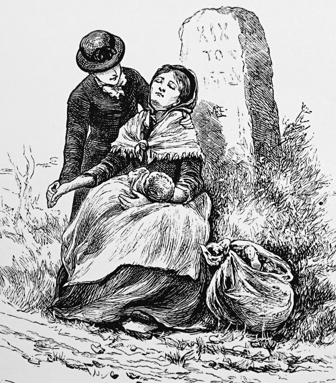 Uma mãe solteira e um bebé encontrados exaustos à beira da estrada. de Mary Ellen Edwards
