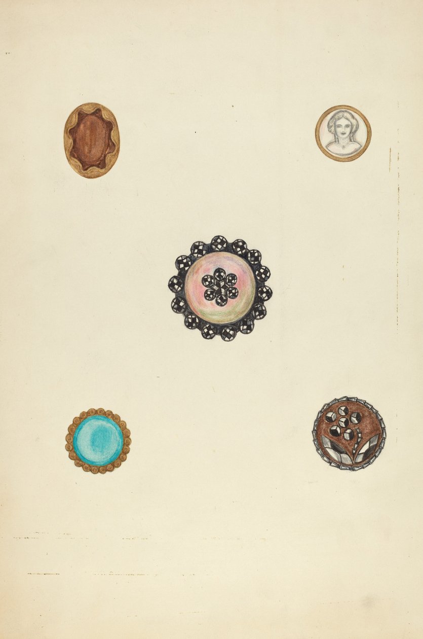 Botões de Mary Fitzgerald