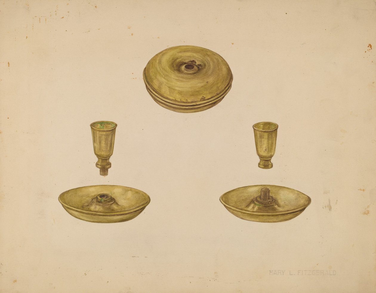 Candelabro, c. 1938. de Mary Fitzgerald