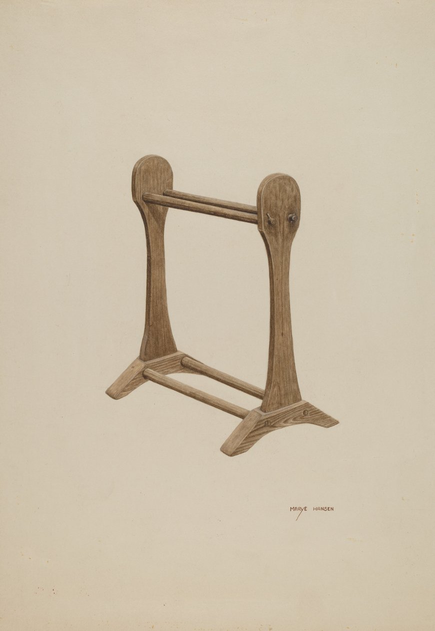 Drying Rack, c. 1940. de Mary Hansen