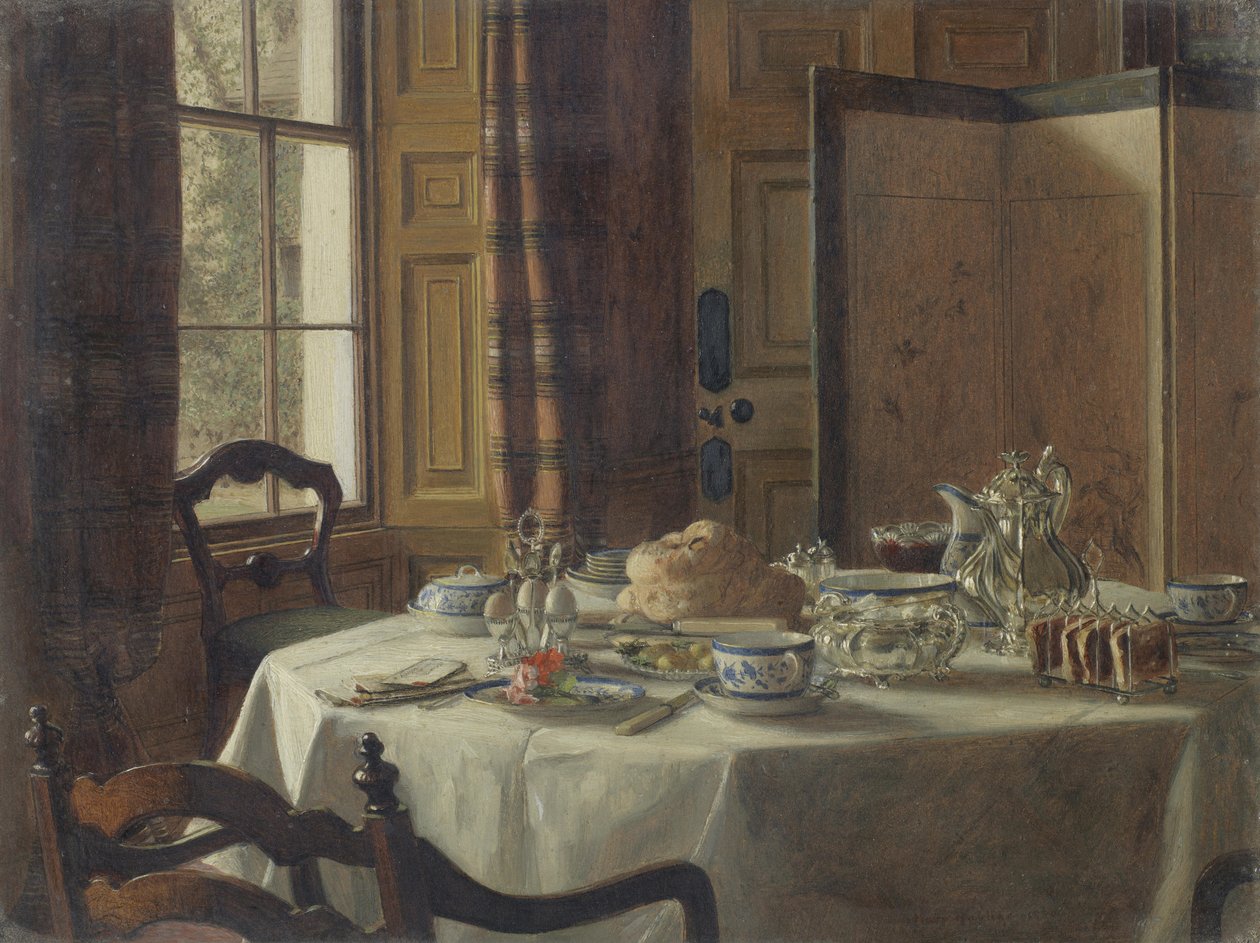 Café da manhã, 1880. de Mary Hayllar