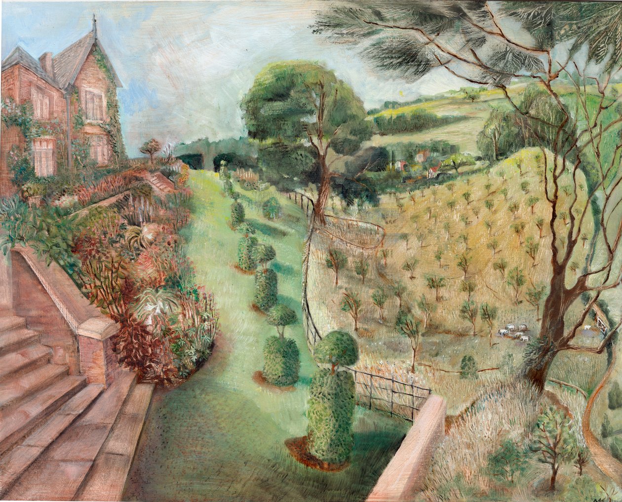Cley Garden, 2005 (óleo a bordo) de Mary Kuper