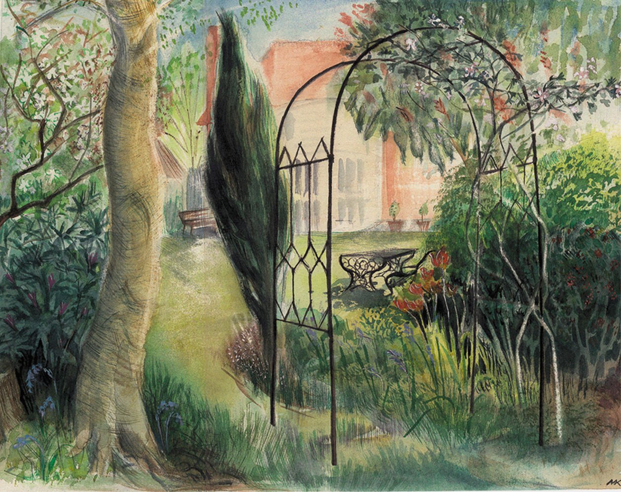Garden, Harrow, 2003 (aguarela) de Mary Kuper