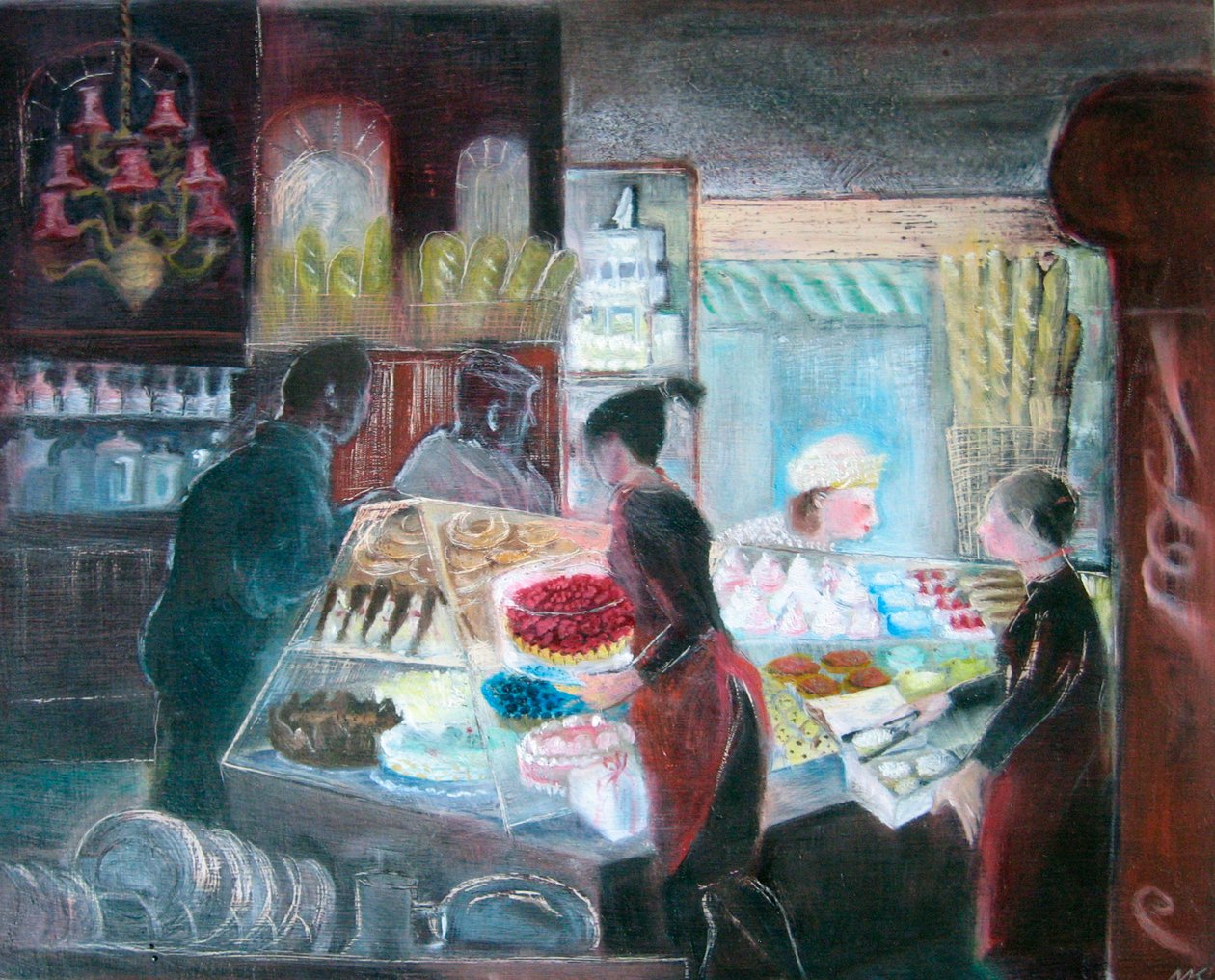 Maison Pechon, Queensway, 2005 (petróleo a bordo) de Mary Kuper
