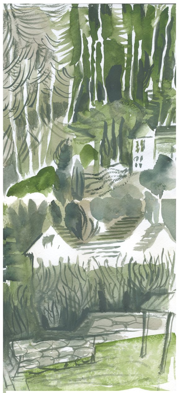 Somerset Valley, 2019 (aguarela) de Mary Kuper