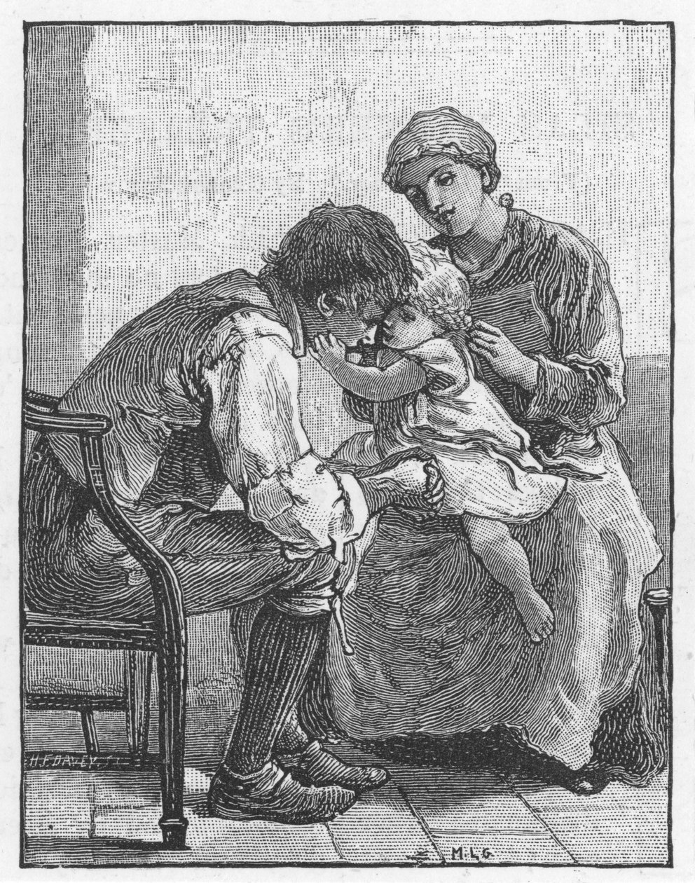 Cena de Silas Marner por George Eliot, 1882 de Mary L Gow
