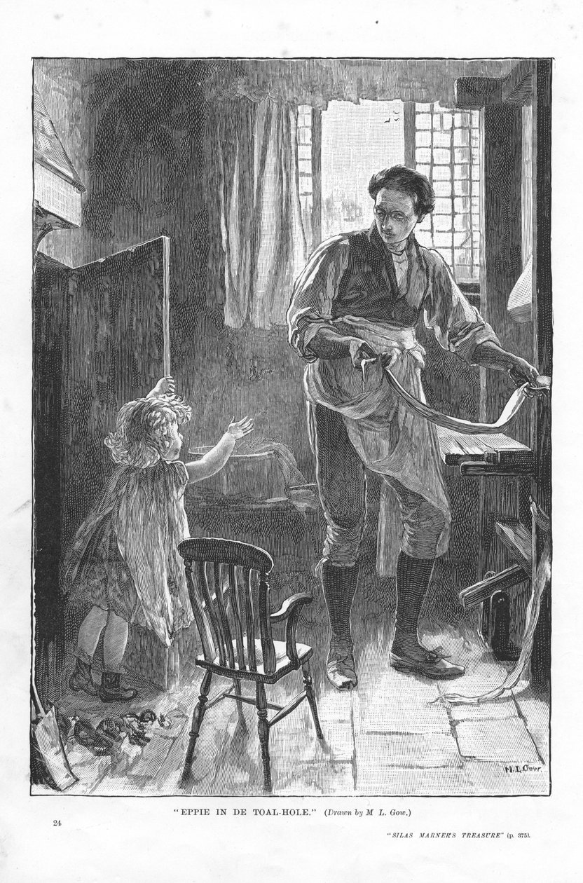 Cena de Silas Marner por George Eliot, 1882 de Mary L Gow