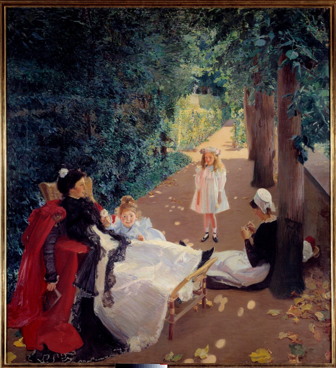 Sesta no Parque Pintura de Mary Mac Monnies (1858-1946) Século XIX. Rouen, Musee des Beaux Arts. de Mary Louise MacMonnies