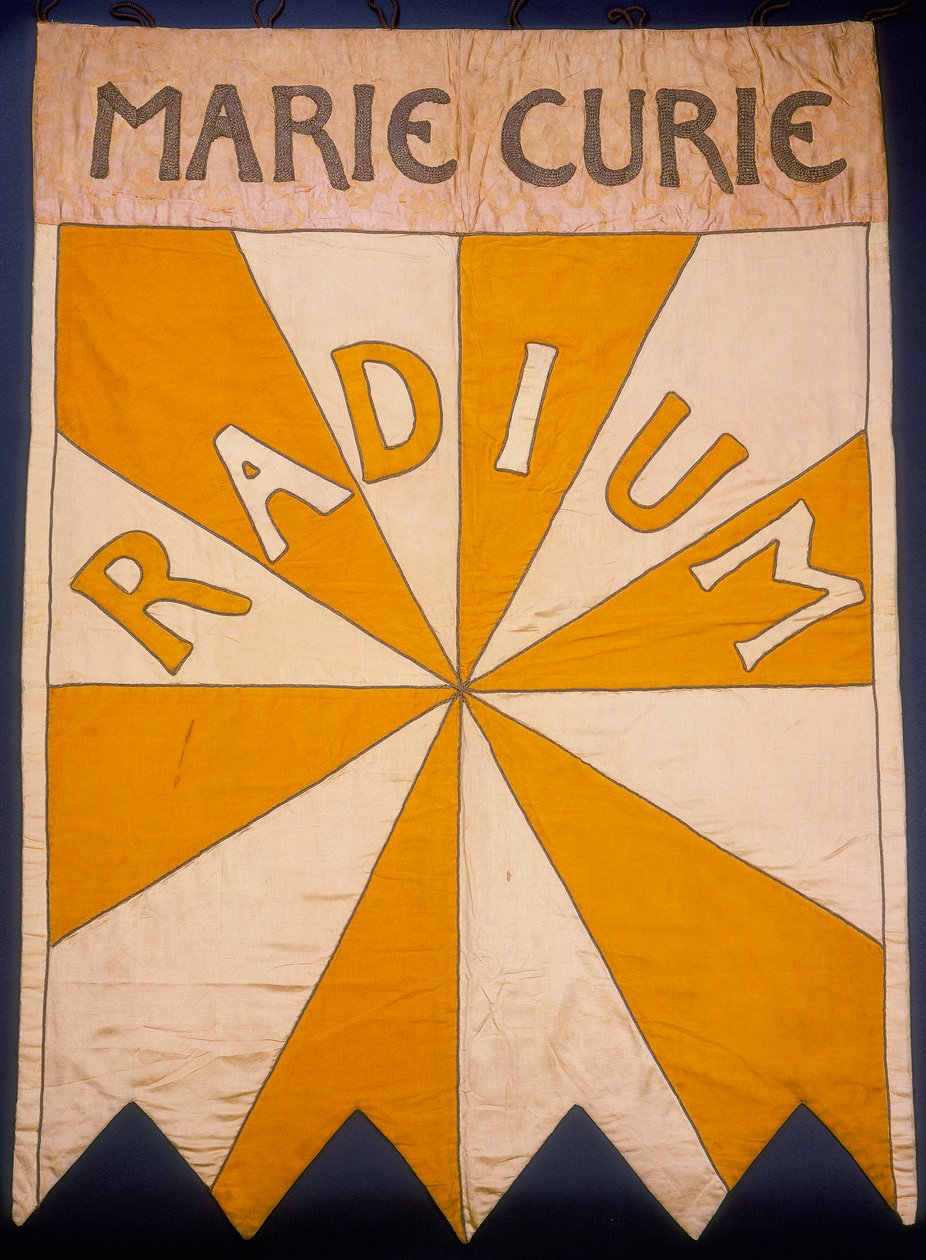 Marie Curie, Radium, banner, 1908. de Mary Lowndes