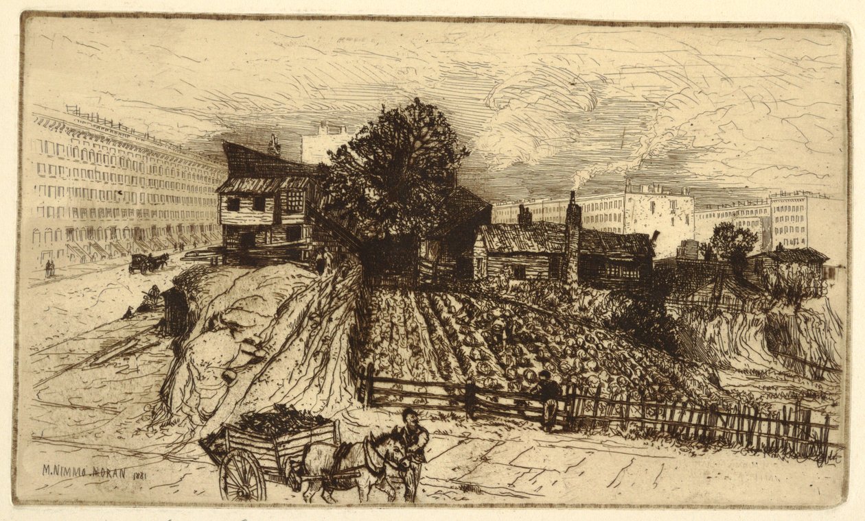Uma fazenda da cidade, Nova York de Mary Nimmo Moran