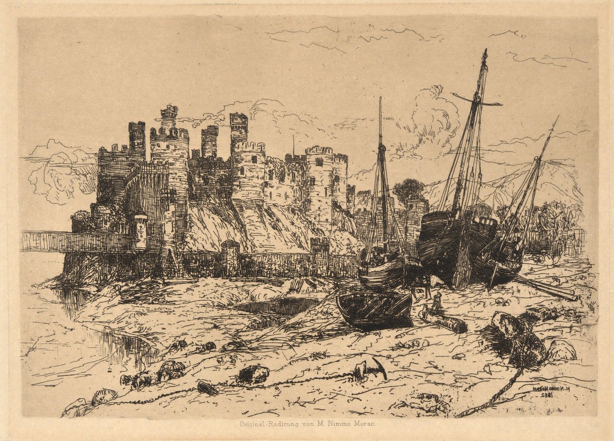 Castelo de Conway, País de Gales de Mary Nimmo Moran