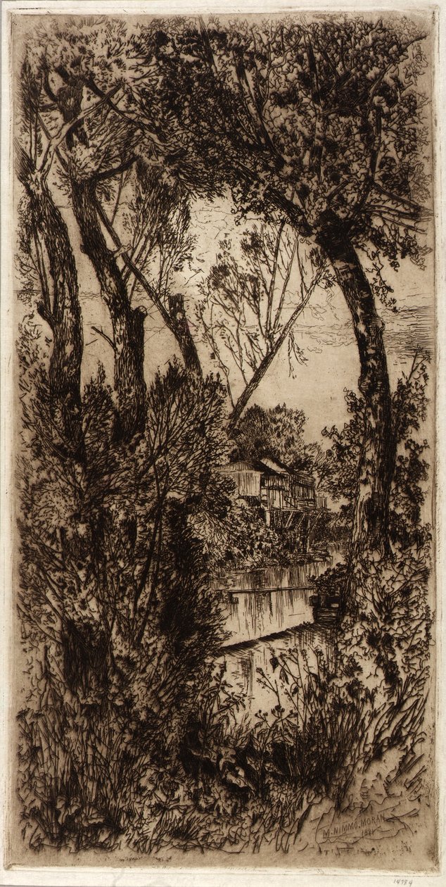 Casa junto a um riacho de Mary Nimmo Moran