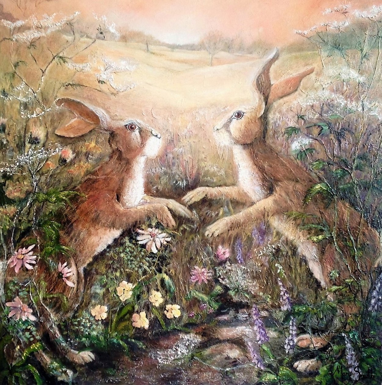 Lebres ao amanhecer de Mary Smith