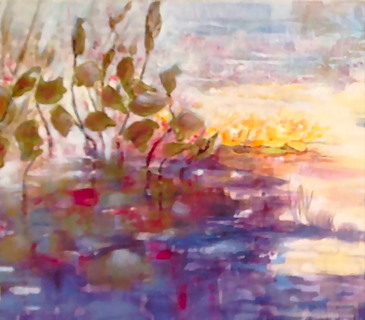 reflexões de ouro e rosa de Mary Smith