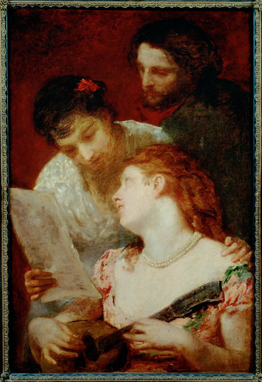 Uma festa musical ... (pintura sobre tela) de Mary Stevenson Cassatt
