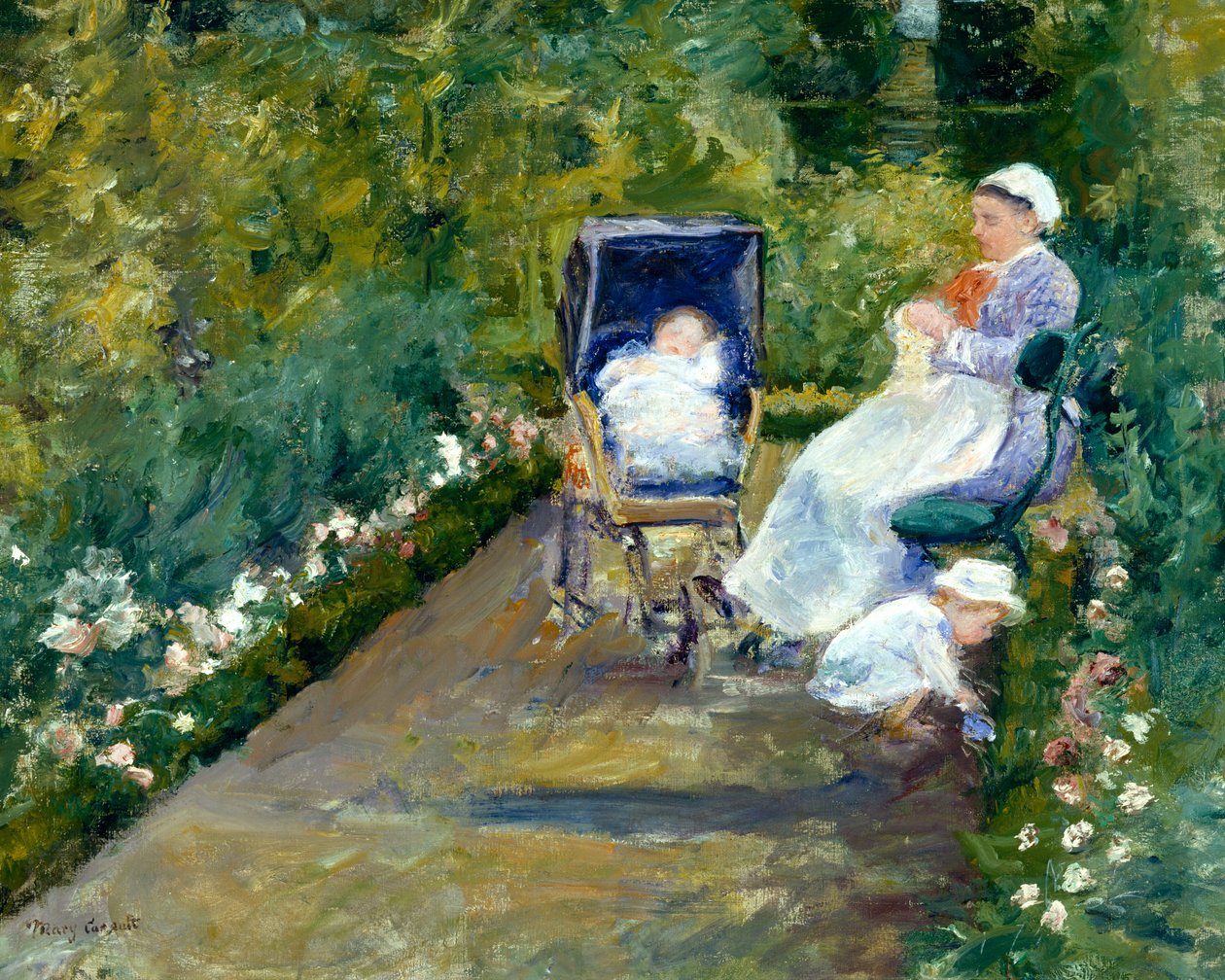 Crianças em um jardim (a enfermeira) de Mary Stevenson Cassatt