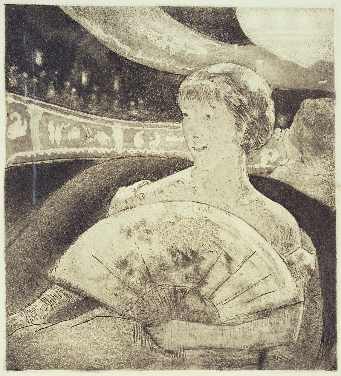 Na Ópera (água-tinta) de Mary Stevenson Cassatt