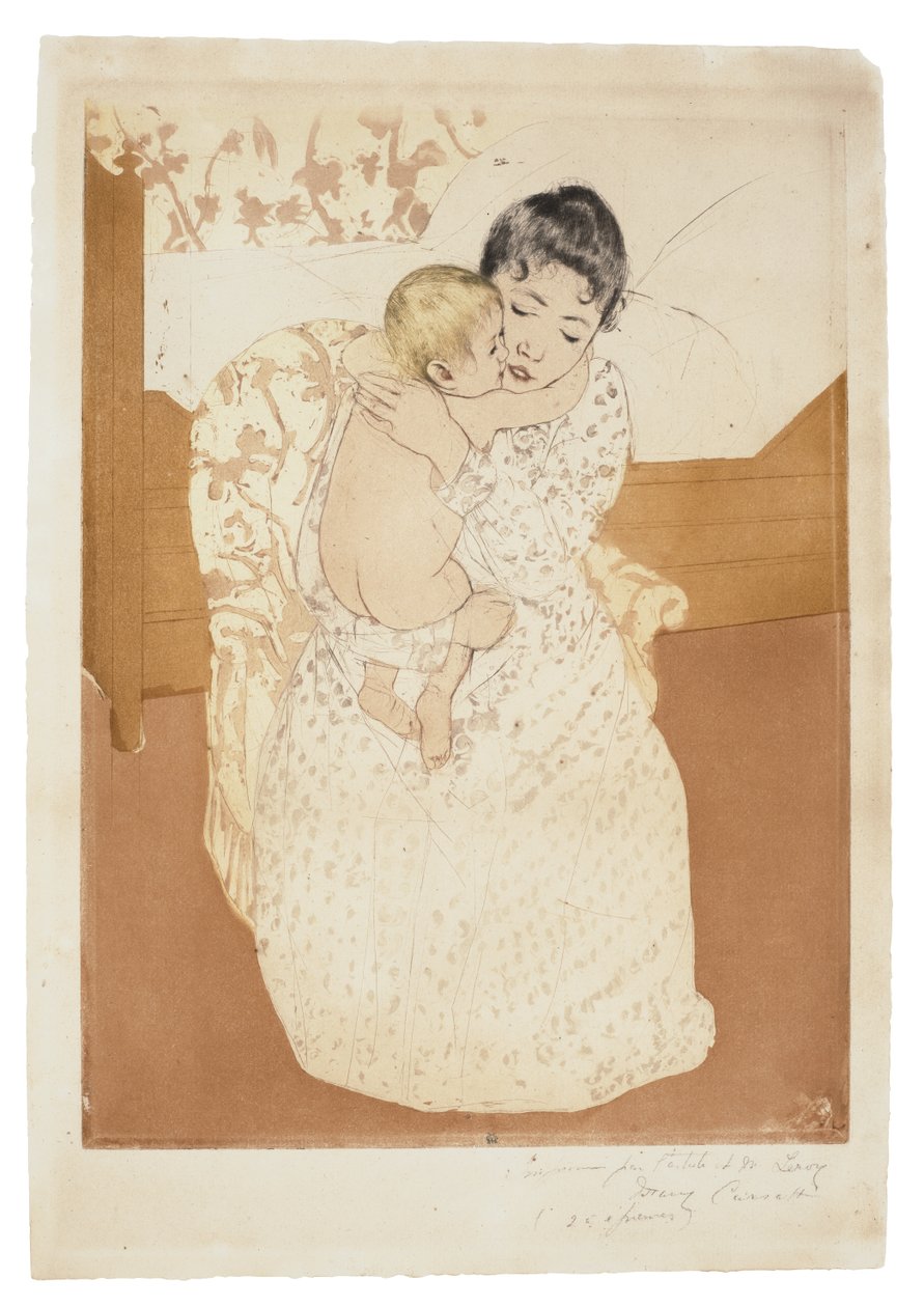 Carícia maternal de Mary Stevenson Cassatt