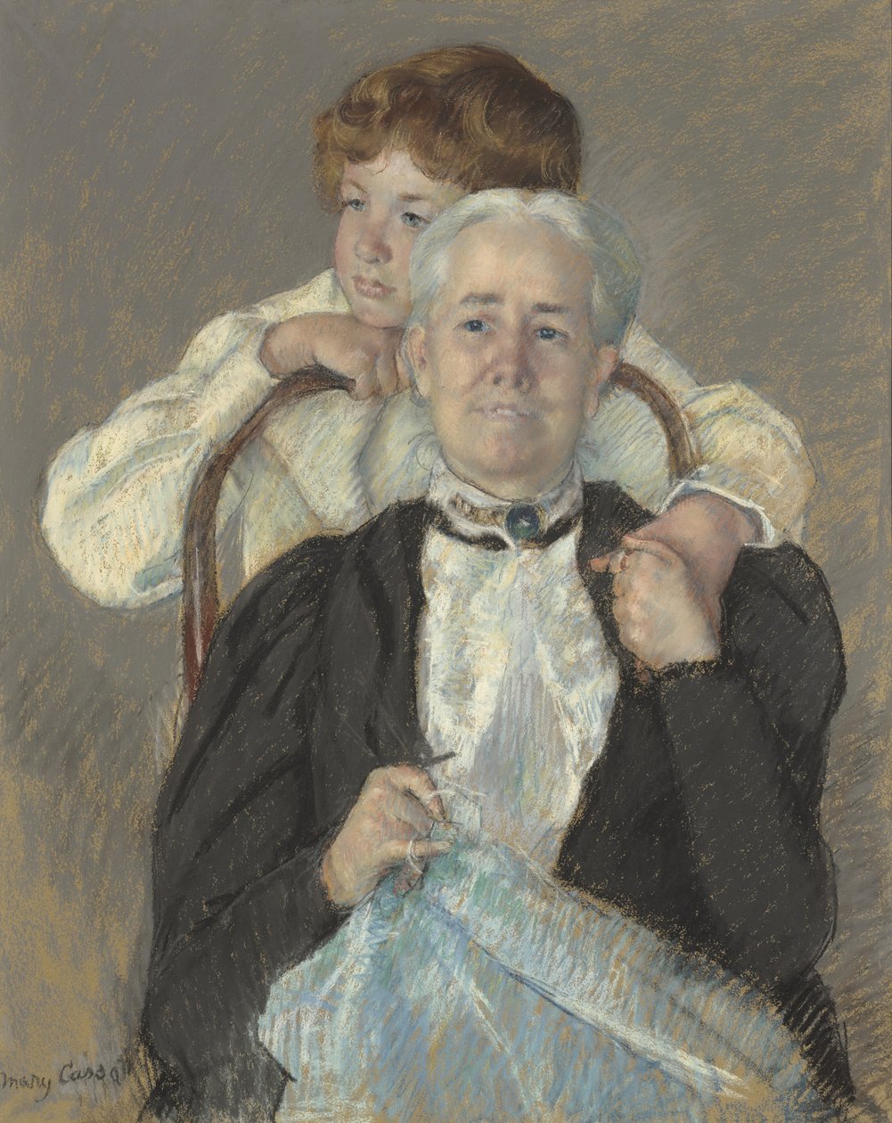 Retrato da Sra. Cyrus J. Lawrence com o Neto R. Lawrence Oakley, c.1897 de Mary Cassatt