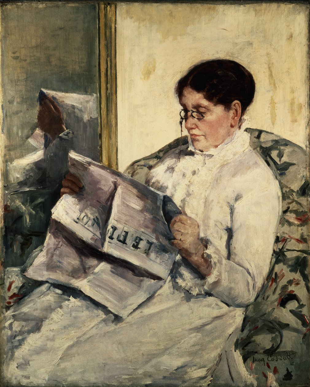 Leitura Le Figaro, 1878 de Mary Cassatt