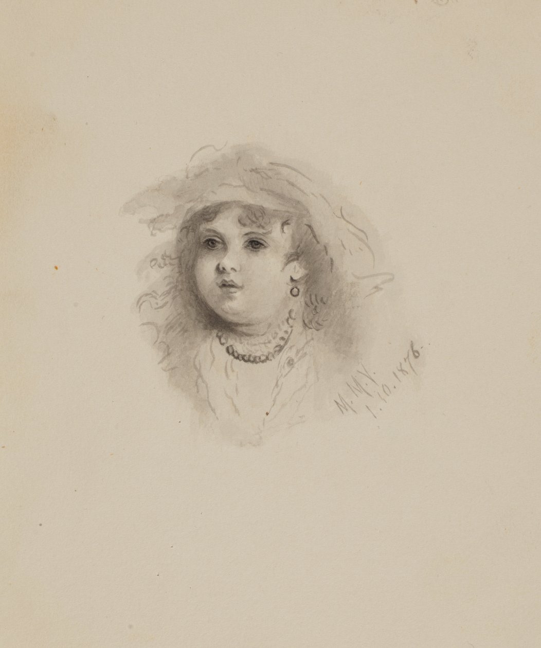 Cabeça sem título de uma criança, 1876. de Mary Vaux Walcott