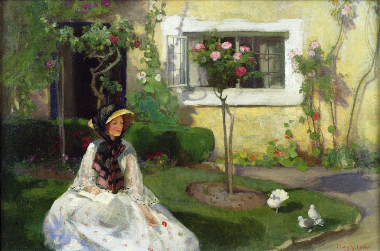 Um Momento Silencioso (óleo sobre tela) de Mary Young Hunter
