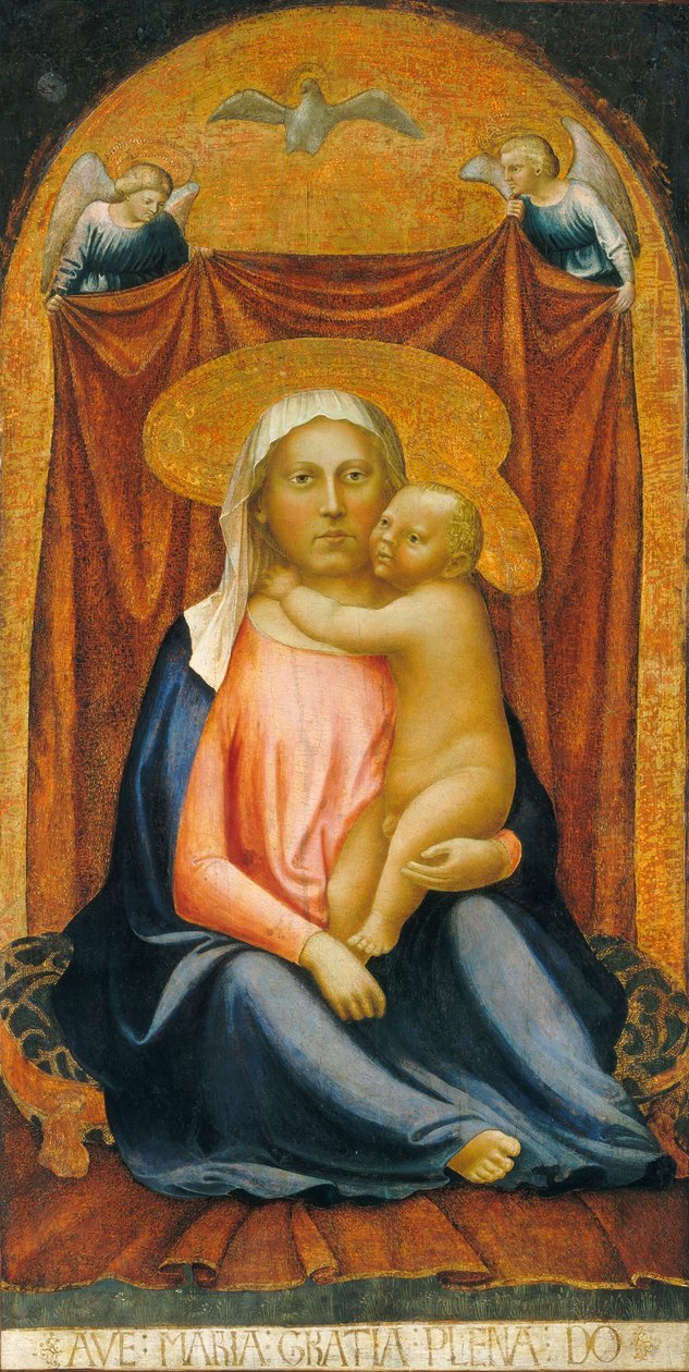 A Virgem da Humildade, c. 14231424. de Masaccio Tommaso