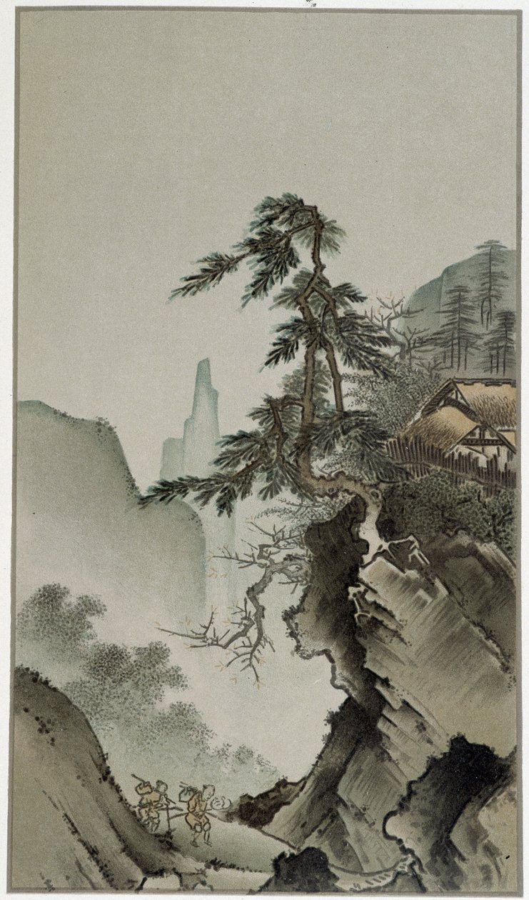 Campanha japonesa. Pintura atribuída a Kano Masanobu de Masanobu Kano