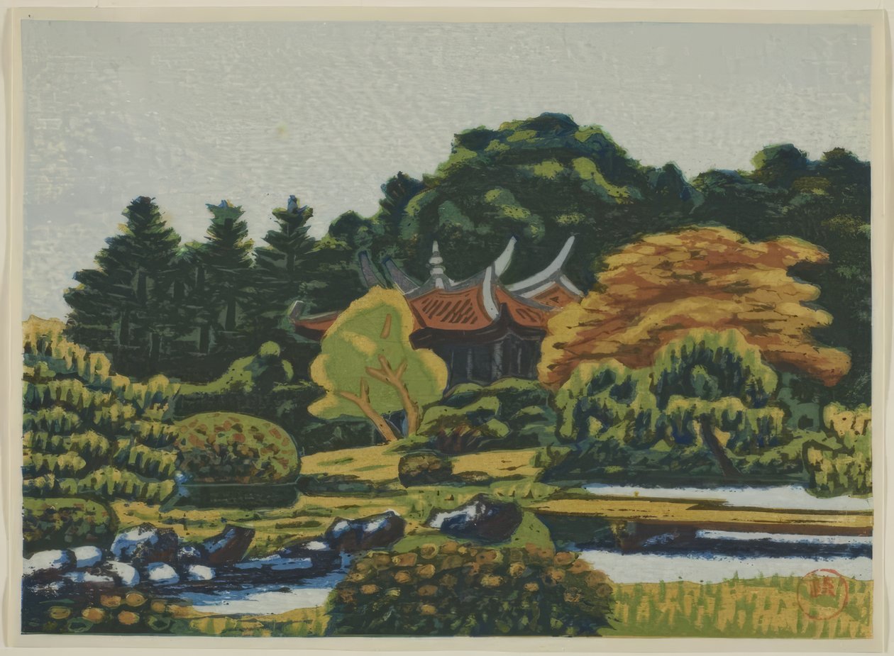 Gravuras do Jardim Imperial de Shinjuku (Shinjuku Gyoen hanga) de Masao Maeda