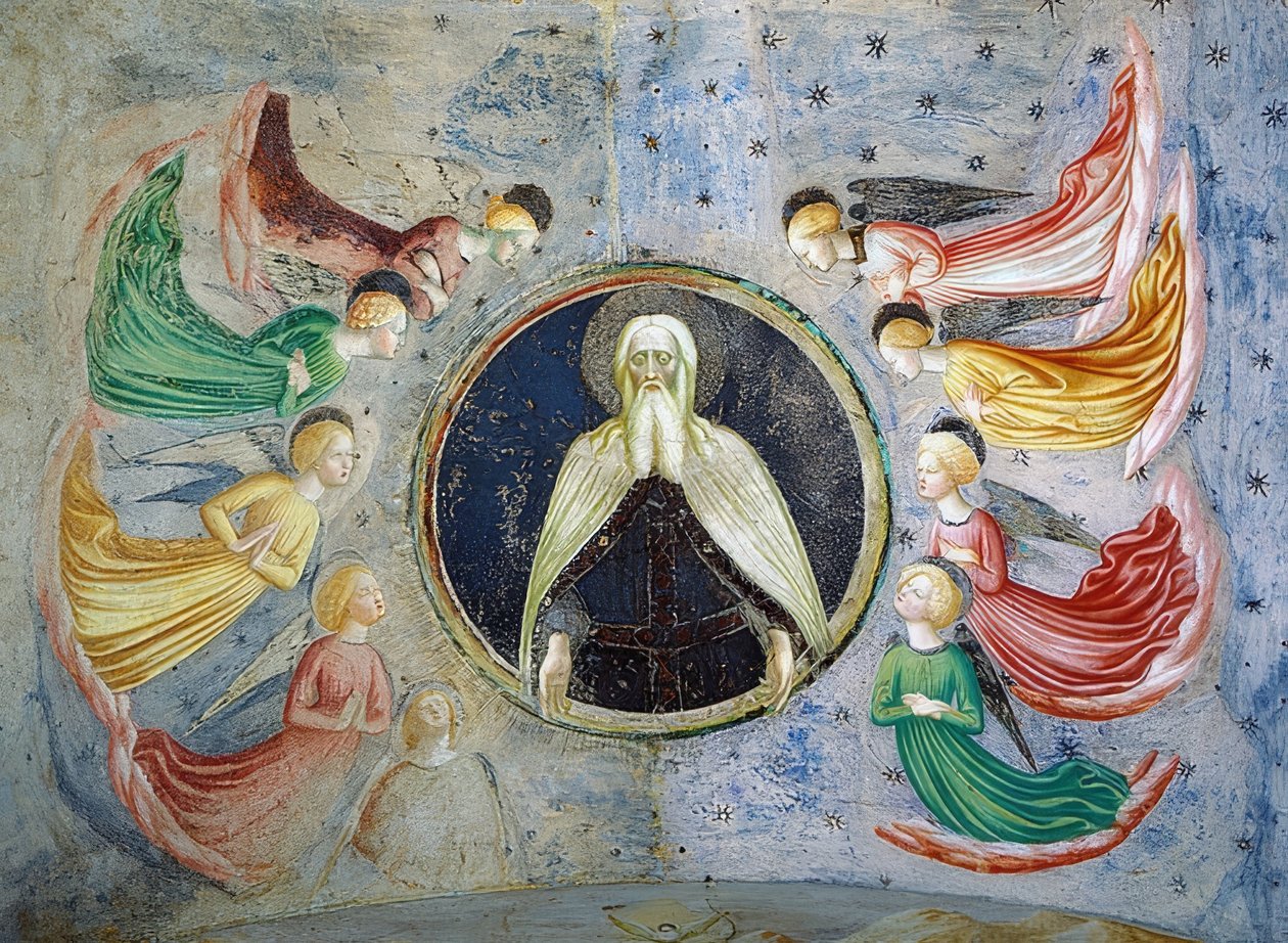 Deus Pai cercado por anjos. 1435 de Tommaso Masolino da Panicale
