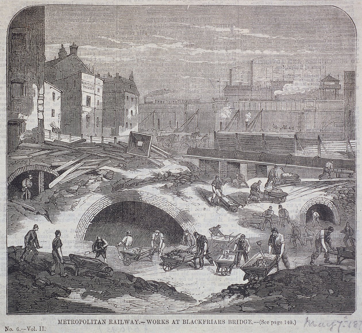 Ponte Blackfriars, Londres, 1863 de Mason Jackson