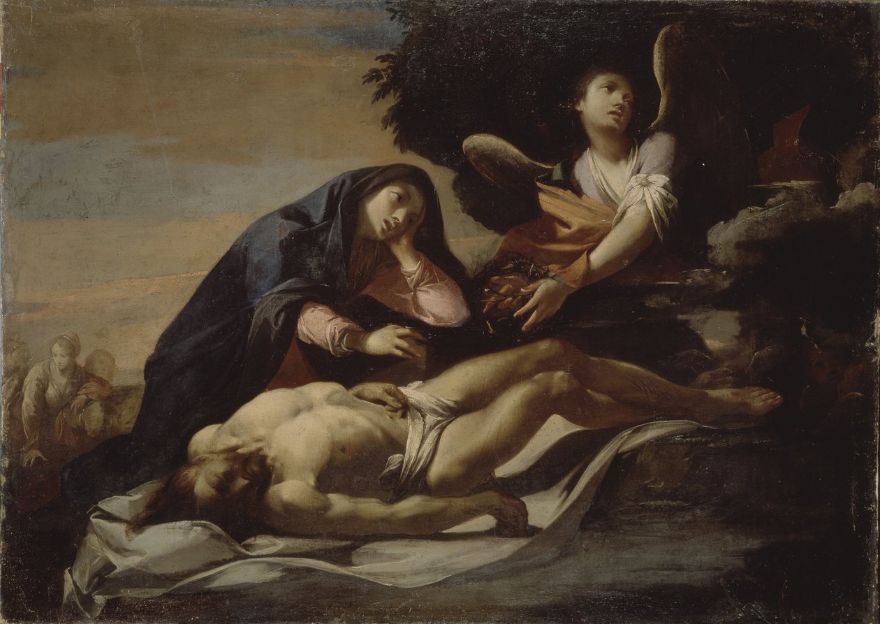 A Lamentação sobre Cristo, meados do século XVII. de Massimo Stanzione