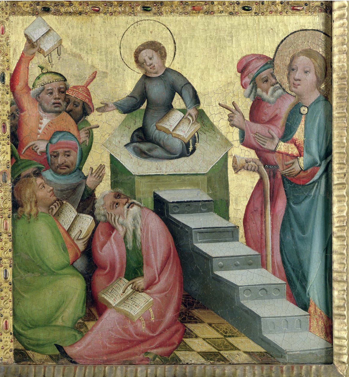 Disputa com os doutores, 140010 (têmpera sobre carvalho) de Master Bertram of Minden