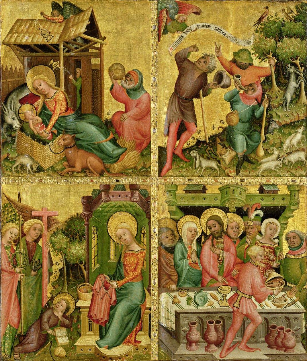 O Altar Buxtehude, ala direita, 1400-10 (têmpera no painel) de Master Bertram of Minden