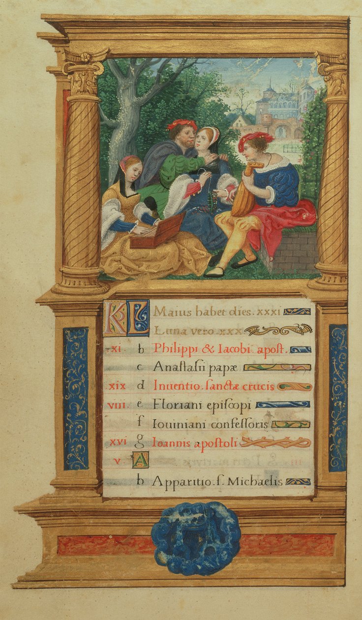MS W.449 fol.6v pode fazer música, c.1525 de Master Jean de Mauleon